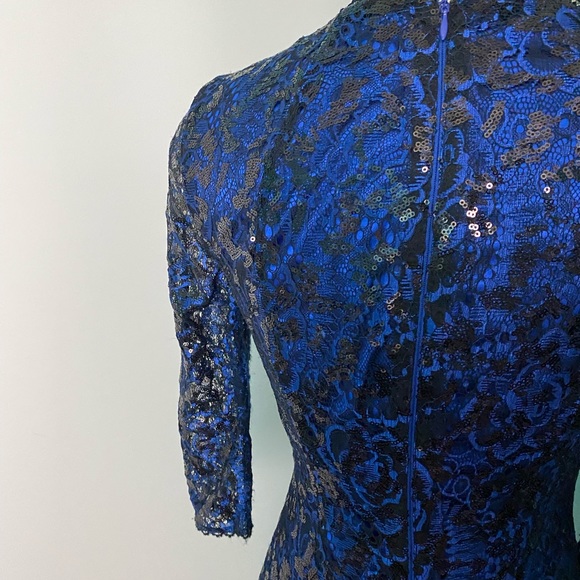 Tahari royal blue dress sz-2 - Picture 2 of 7